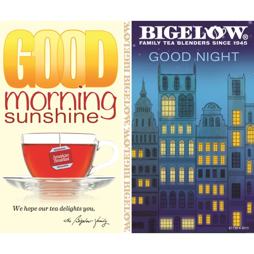 Bigelow® In-Room Tea Card, Assorted